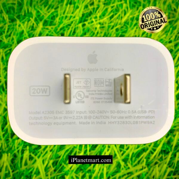 Apple Original 20W USB-C Charger – 100% Authentic, MFi Certified, Available in Pakistan